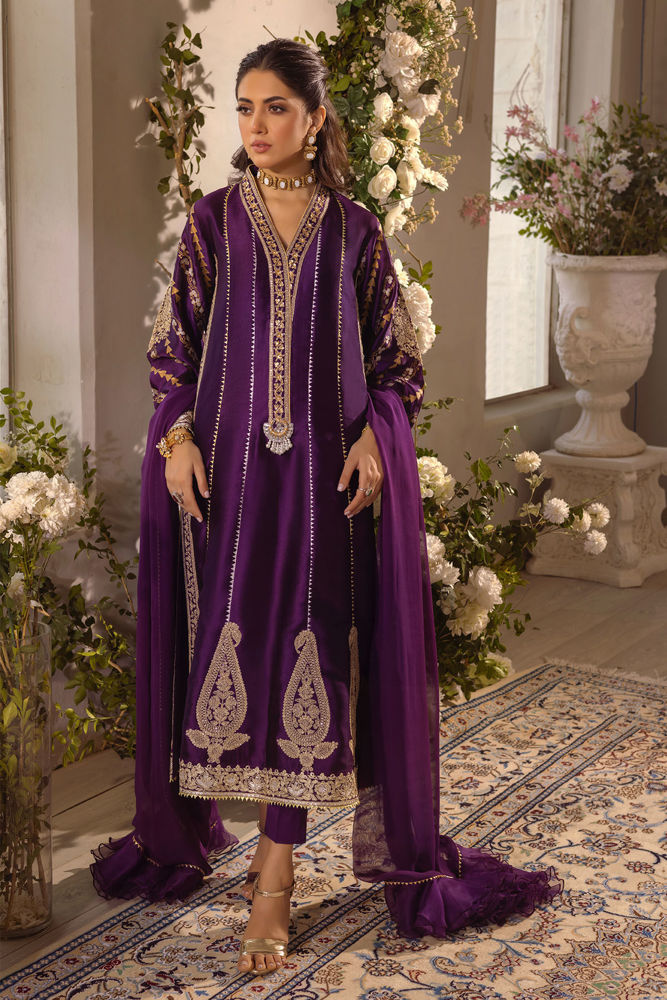 Visaal Aubergine | Annus Abrar - Women's clothing Designer